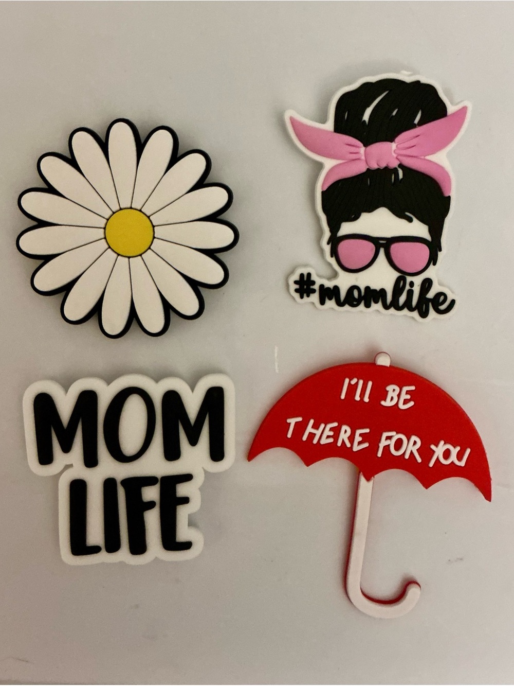NEW - Mom Life Tote Charm Set | Daisy Umbrella Pink Bow Mom Charms